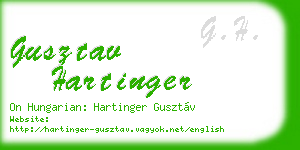 gusztav hartinger business card